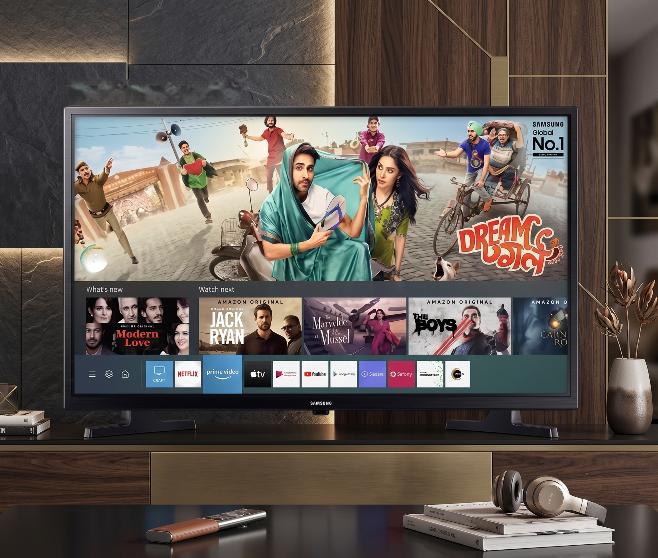 Samsung 32 Inch (80 cm) HD Ready Smart Tizen LED TV (UA32T4340AKXXL, PurColor, Dolby Digital Plus, PC Mode)